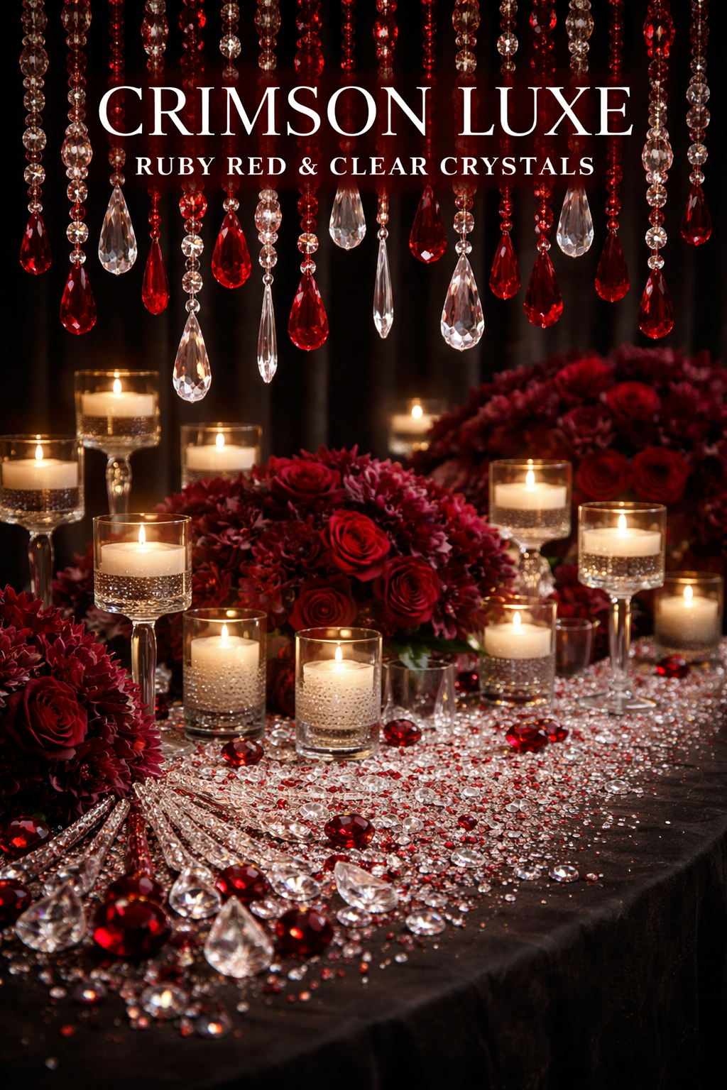 Crimson Luxe Crystal Bundle | Ruby Red Chandelier Crystals – Cristalier