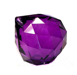 Dark Purple Faceted Crystal Ball