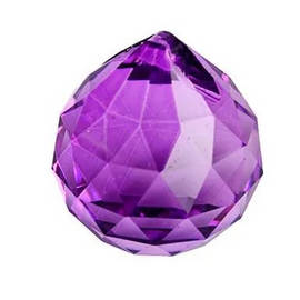 Dark Purple Faceted Crystal Ball