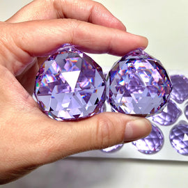 Light Purple Faceted Crystal Ball