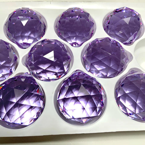 Light Purple Faceted Crystal Ball