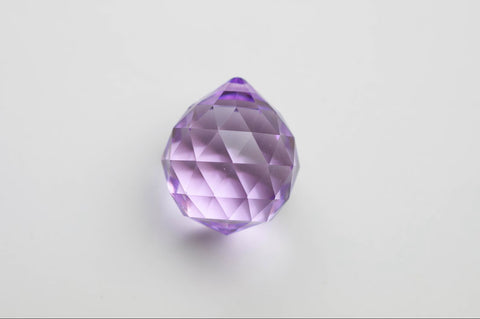 Light Purple Faceted Crystal Ball