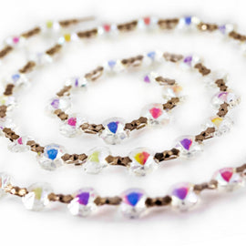 Ab meter of octagons strands chains and garland for chandeliers and crystal projects