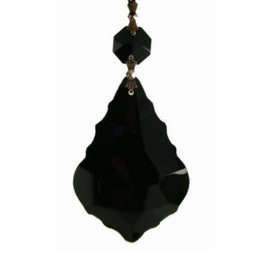 Black French Pedalogue Crystal Prism for Chandelier Replacement Crystals