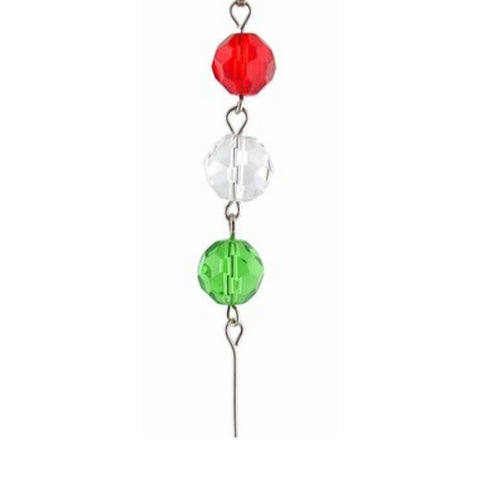 Red, Clear & Green Crystal Mini Chandelier Chains