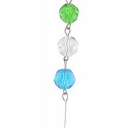 Green, Clear & Aqua Crystal Mini Chandelier Chains