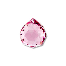 pink faceted crystal ball 20 30 40 50 60 70 80