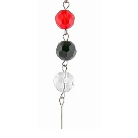 Red, Black & Clear Crystal Mini Chandelier Chains