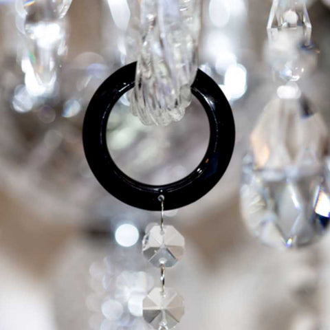 cristalier chandelier bling ring crystal hangers for chandelier arms o-rings black prisms