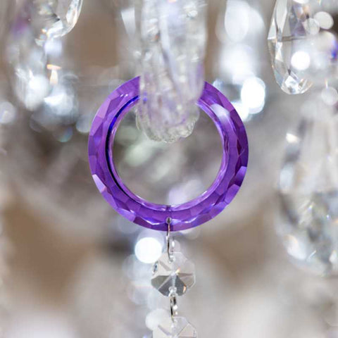 Purple chandelier crystals ultra violet hanging prisms for chandeliers
