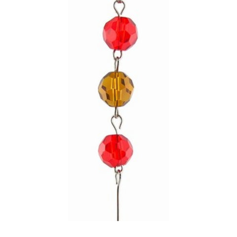 Red & Amber Crystal Mini Chandelier Chains