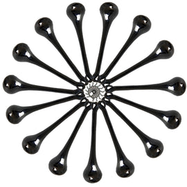 black tear drop rain drop glass prisms