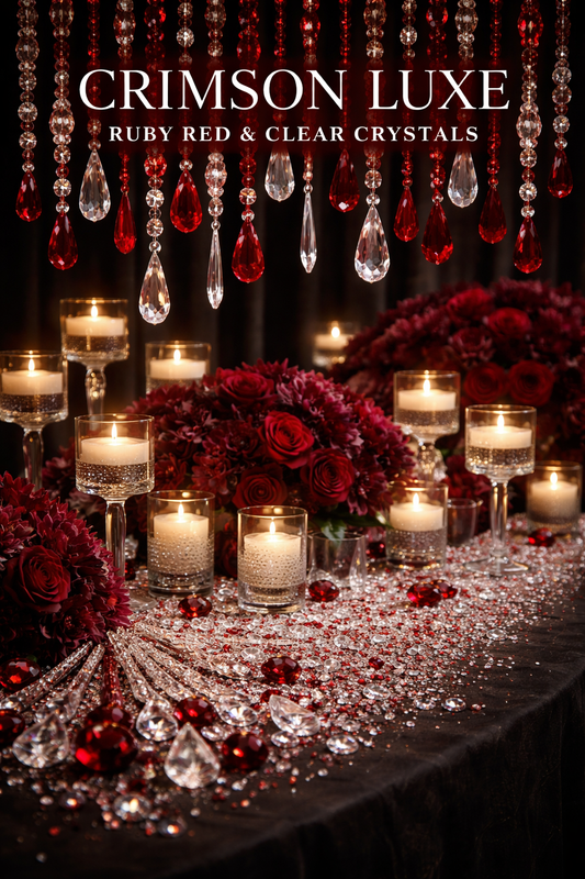 Crimson Luxe Crystal Bundle | Ruby Red Chandelier Crystals – Cristalier
