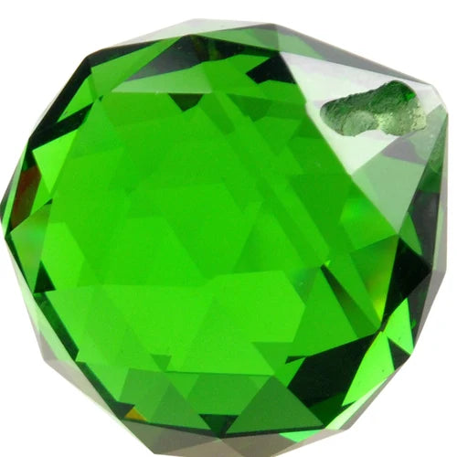 Green Faceted Crystal Ball