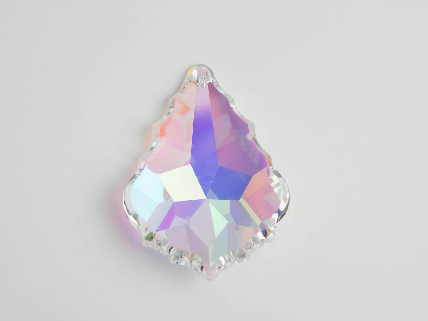 AB (Aurora Borealis) French Cut Crystal Prisms – Opal Finish | Top Crystal Included