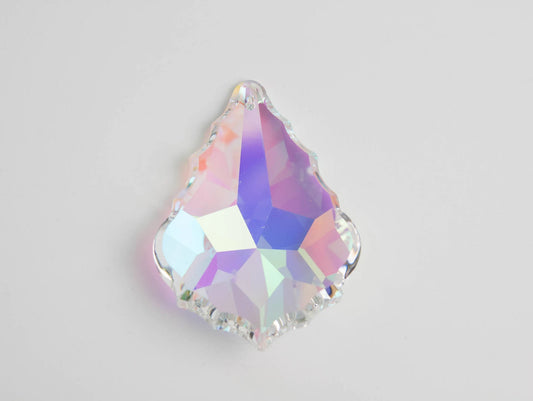 AB (Aurora Borealis) French Cut Crystal Prisms – Opal Finish | Top Crystal Included