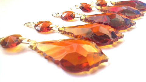 Amber French Cut Crystals