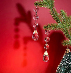 Clear Crystal Ornament Set – 6 Pieces (Custom Hardware Options)