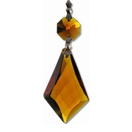 amber hanging prism suncatcher and crystal gems
