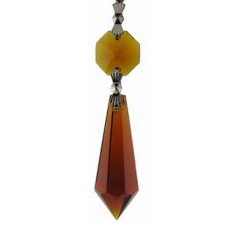 amber vintage chandelier crystals for sale