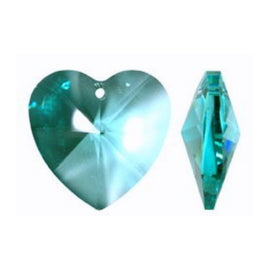 Aqua Crystal Heart Prism for Chandeleirs