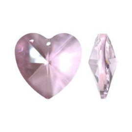Pink Crystal Heart Prism for Chandeliers