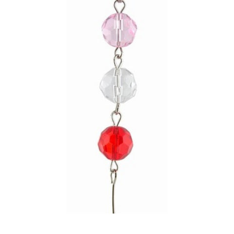 Pink, Clear & Red Crystal Mini Chandelier Chains