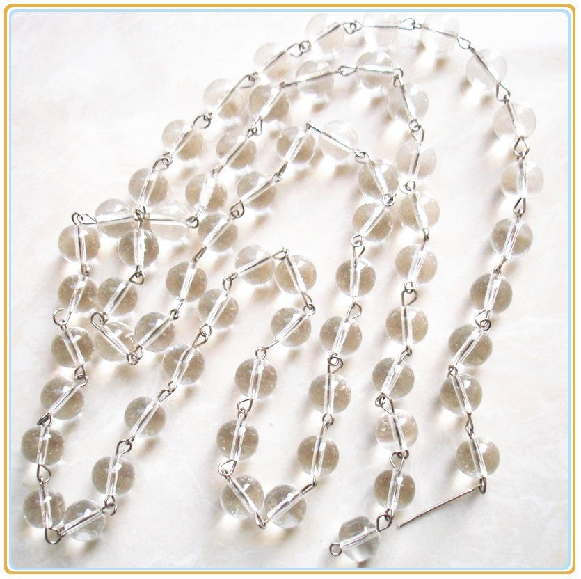 Clear Crystal Bead Chain Swag – FACETED OR SMOOTH