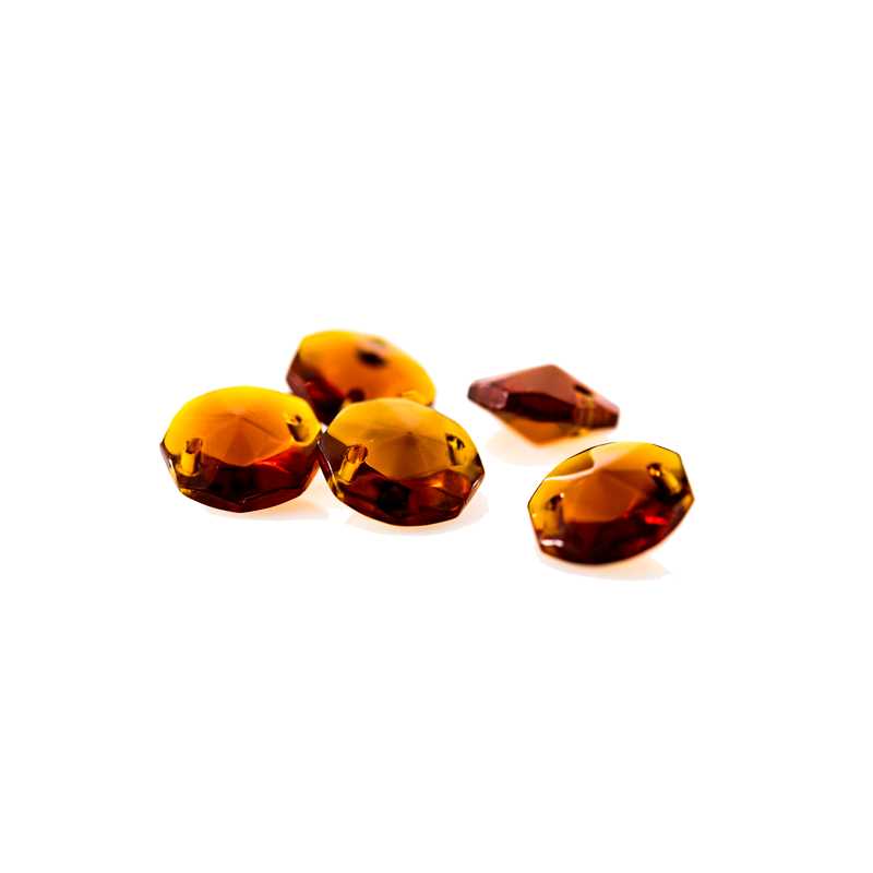 Amber 14mm octagons for chandeliers crystals