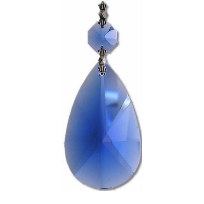 blue crystal chandelier parts