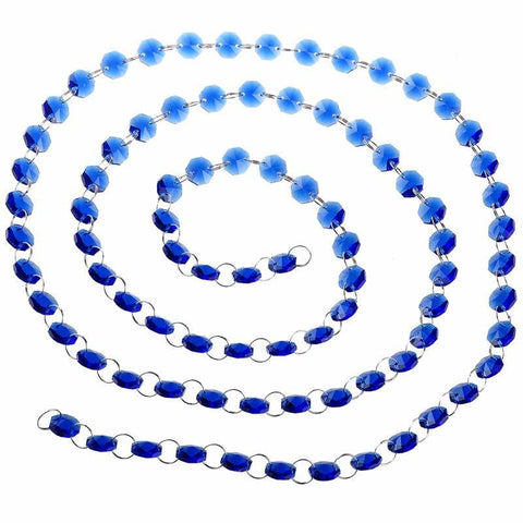 blue strands of crystal beads for chandeliers