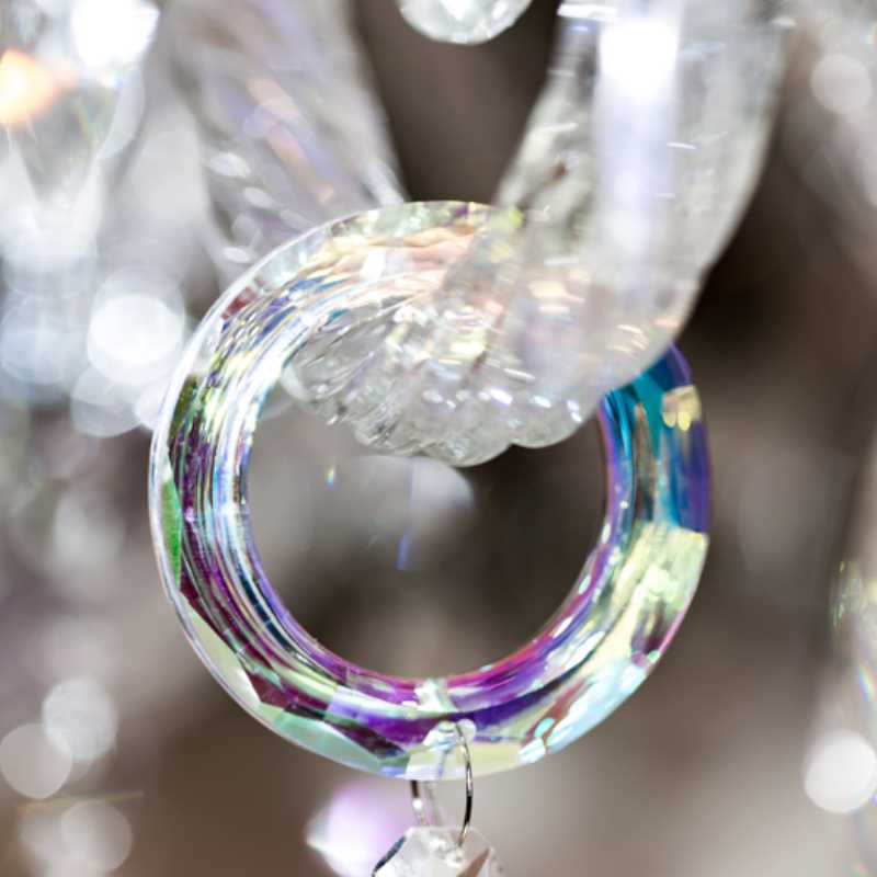 AB chandelier arm rings to hang crystals from