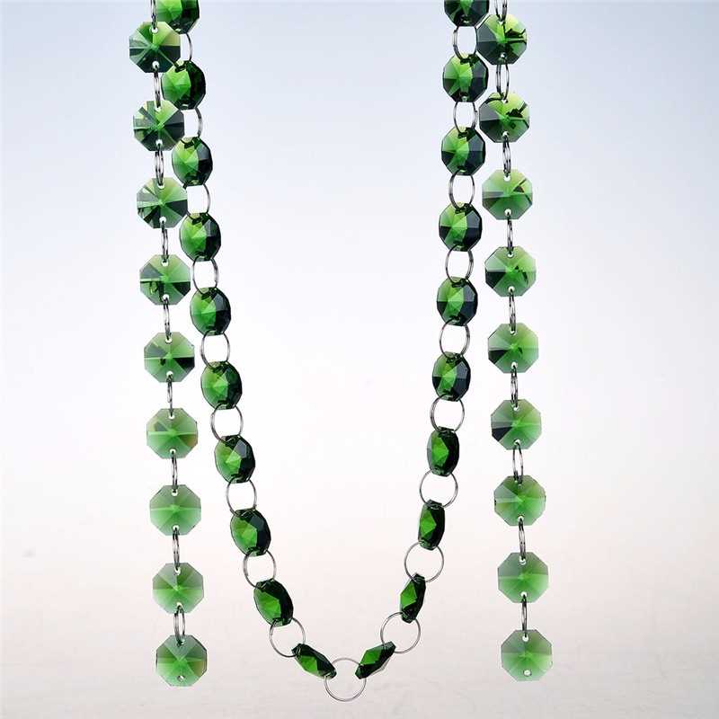 strands of green crystals 
