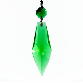 Green chandelier crystal to hang crystal prisms or suncatchers