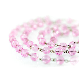 pink chandelier crystal chains garlands strands