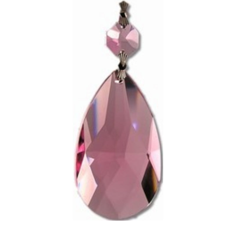 pink crystals prisms for chandeliers 