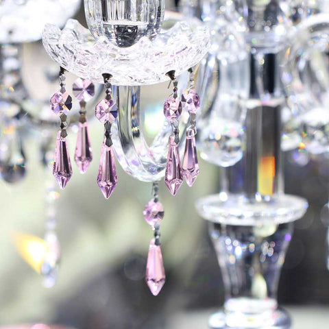 pink chandelier crystals replacement prisms