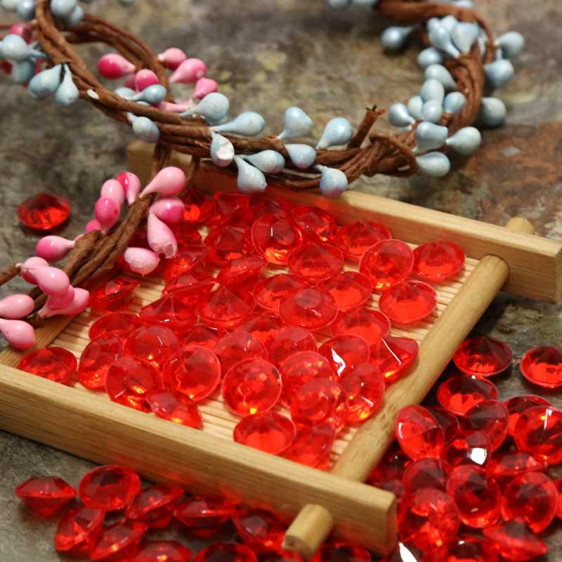 Red Scatter Crystals – Acrylic Crystal Diamonds (Pack of 1,000 ...